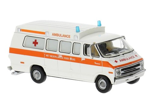 Brekina dodge ambulance rode - brekina,